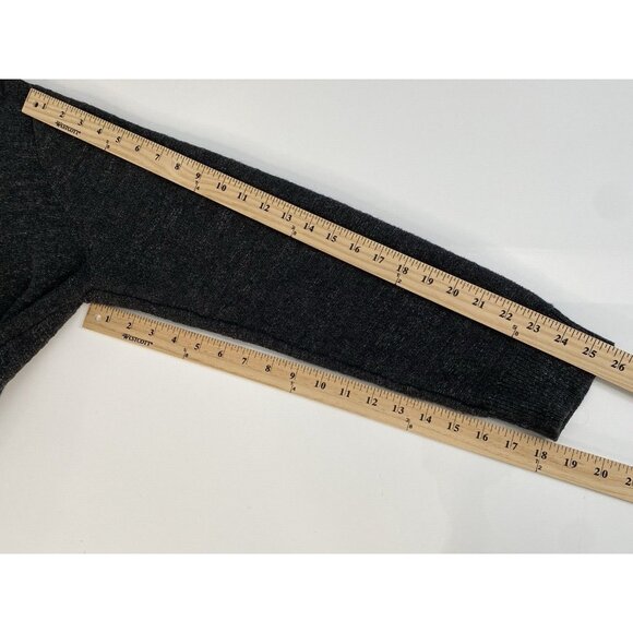 LL Bean Organic Cotton ¼ Zip Sweater Men’s L Reg Pullover Heathered Charcoal - Picture 16 of 16